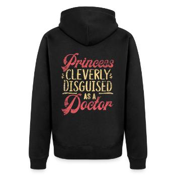 médecin - Veste à capuche bio Premium Unisexe - noir - Dos - Nico (187cm)