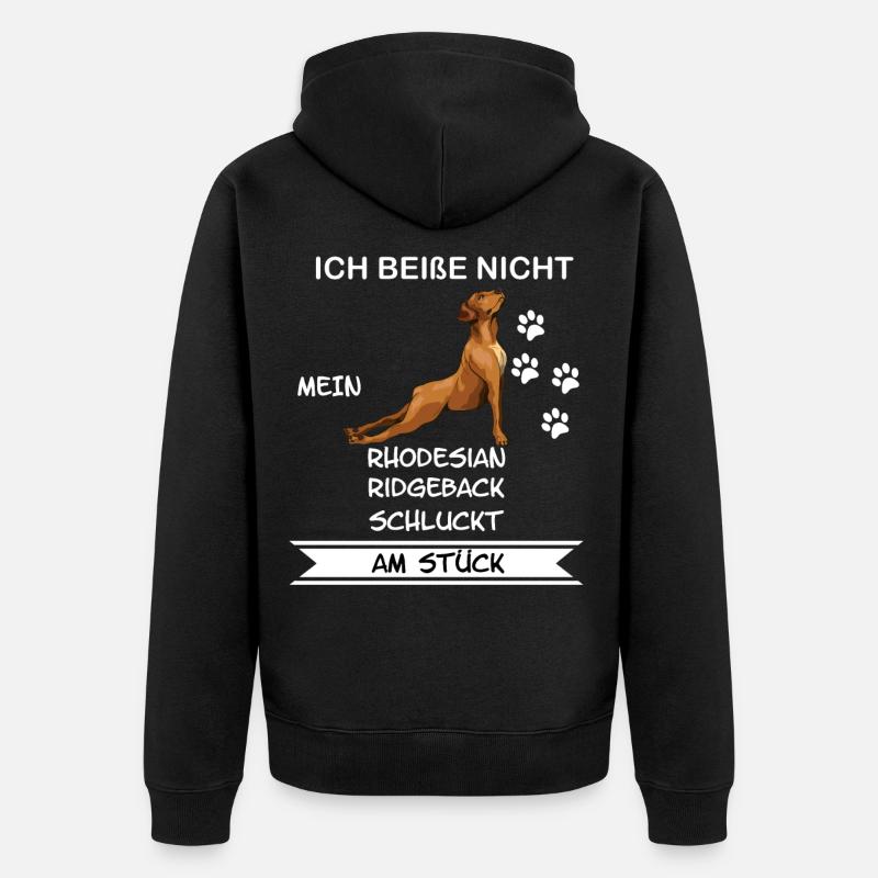 Rhodesian Ridgeback - Unisex Premium Bio Zip Hoodie - Schwarz