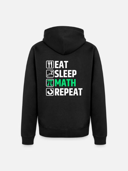 Math mathematician - Unisex Premium Organic Zip Hoodie - black