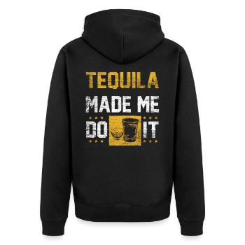 tequila - Veste à capuche bio Premium Unisexe - noir - Dos - Nico (187cm)