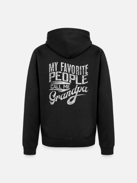 Grandpa - Unisex Premium Organic Zip Hoodie - black