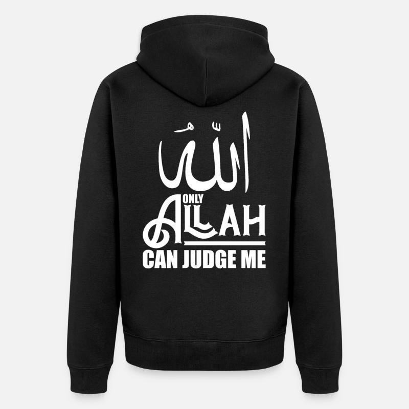 Islam Allah - Unisex Premium Bio Zip Hoodie - Schwarz