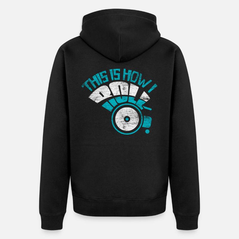 Rollstuhl Behinderung Rolli - Unisex Premium Bio Zip Hoodie - Schwarz