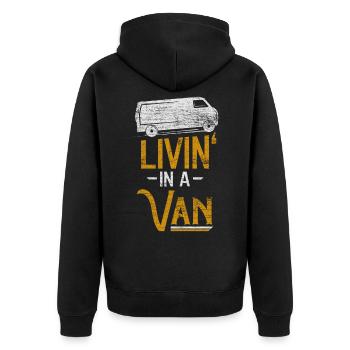 Camping-car - Veste à capuche bio Premium Unisexe - noir - Dos - Nico (187cm)