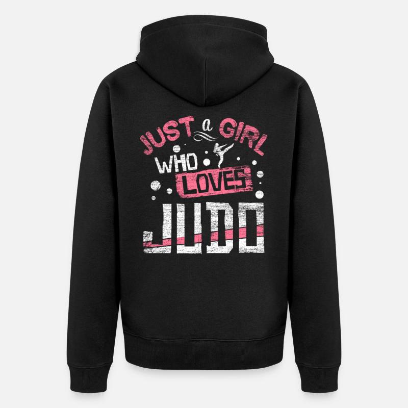 Combattant de judo - Veste à capuche bio Premium Unisexe - noir