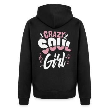 Soul musique fille - Veste à capuche bio Premium Unisexe - noir - Dos - Nico (187cm)