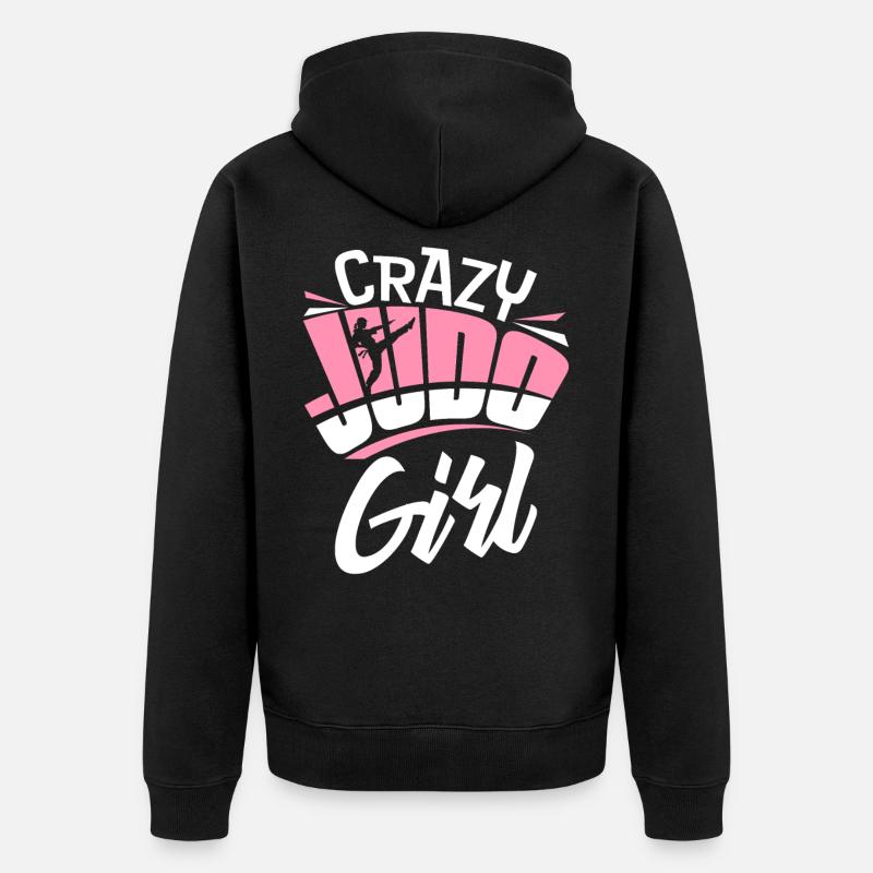 Fille de judo - Veste à capuche bio Premium Unisexe - noir