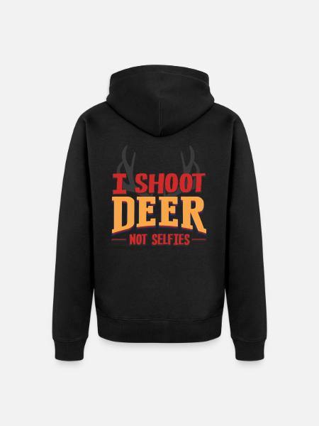 Hunter - Unisex Premium Organic Zip Hoodie - black