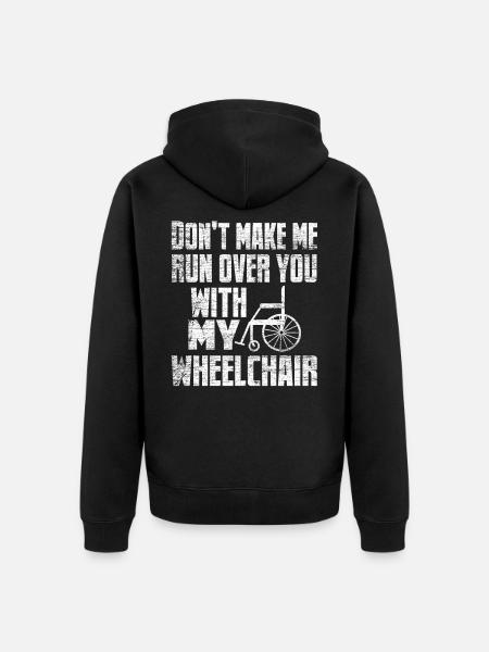 wheelchair - Unisex Premium Organic Zip Hoodie - black