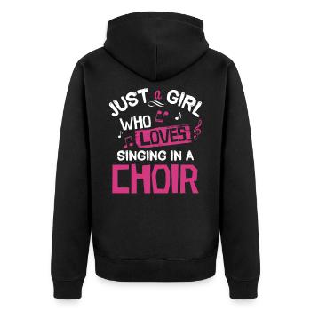 Chanteuse de choeur - Veste à capuche bio Premium Unisexe - noir - Dos - Nico (187cm)