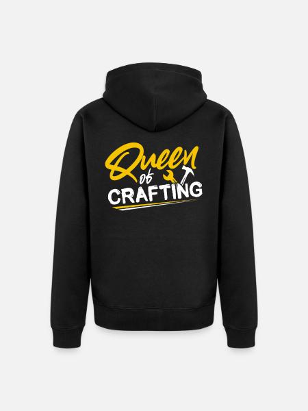 Handwerkerin - Unisex Premium Bio Zip Hoodie - Schwarz