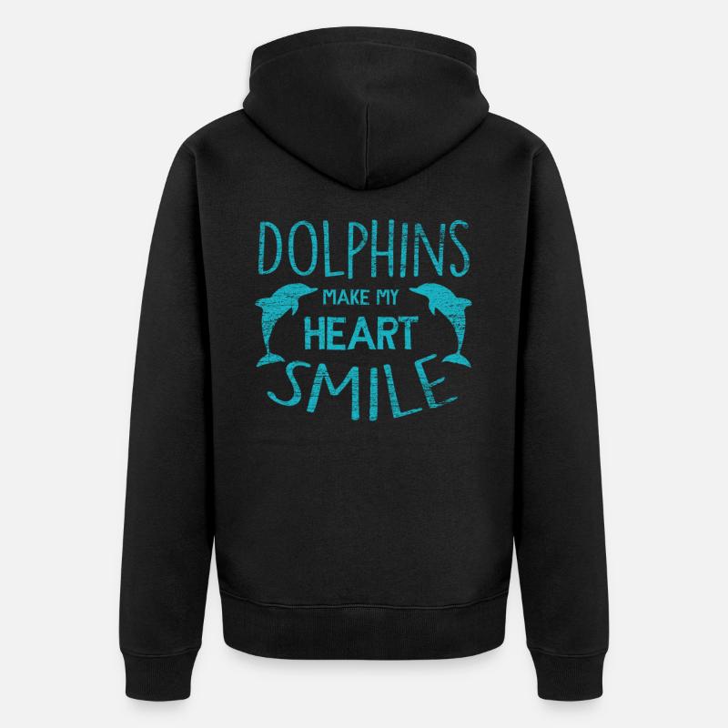 dauphin - Veste à capuche bio Premium Unisexe - noir