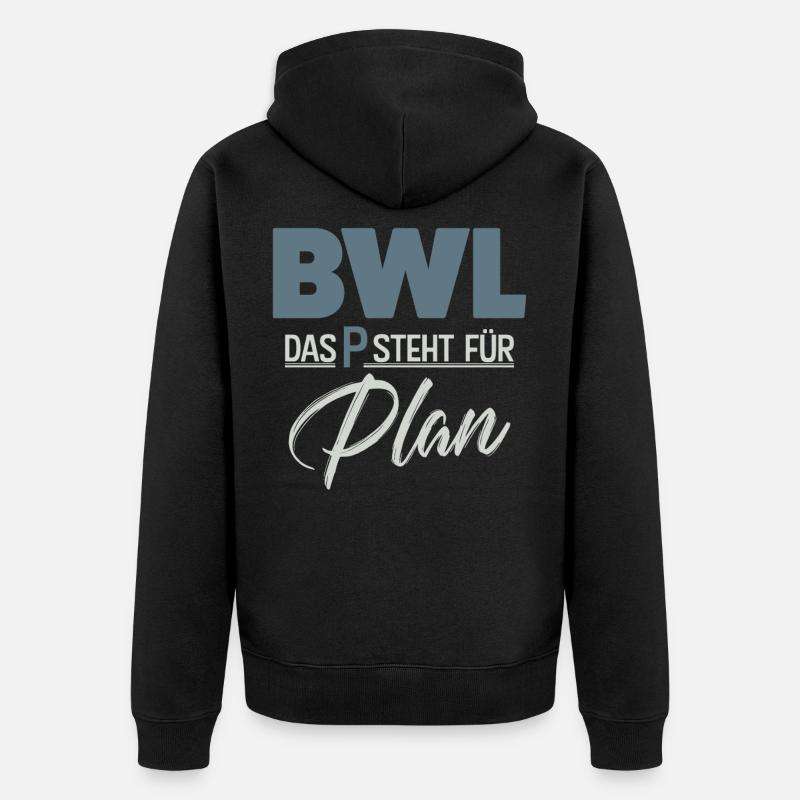 BWL - Unisex Premium Bio Zip Hoodie - Schwarz