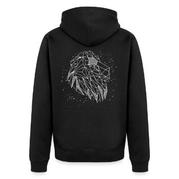 signe astrologique Lion - Veste à capuche bio Premium Unisexe - noir - Dos - Nico (187cm)