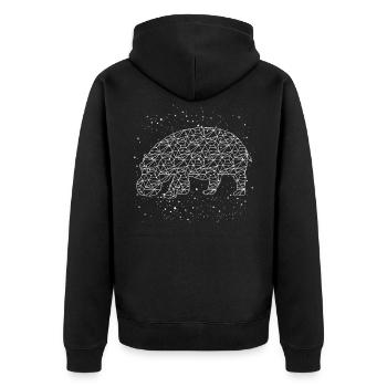Hippo hippopotame - Veste à capuche bio Premium Unisexe - noir - Dos - Nico (187cm)