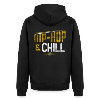 Hip hop - Veste à capuche bio Premium Unisexe - noir - Dos - Nico (187cm)