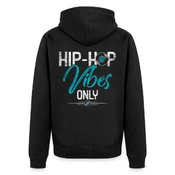 Hip hop - Veste à capuche bio Premium Unisexe - noir - Dos - Nico (187cm)