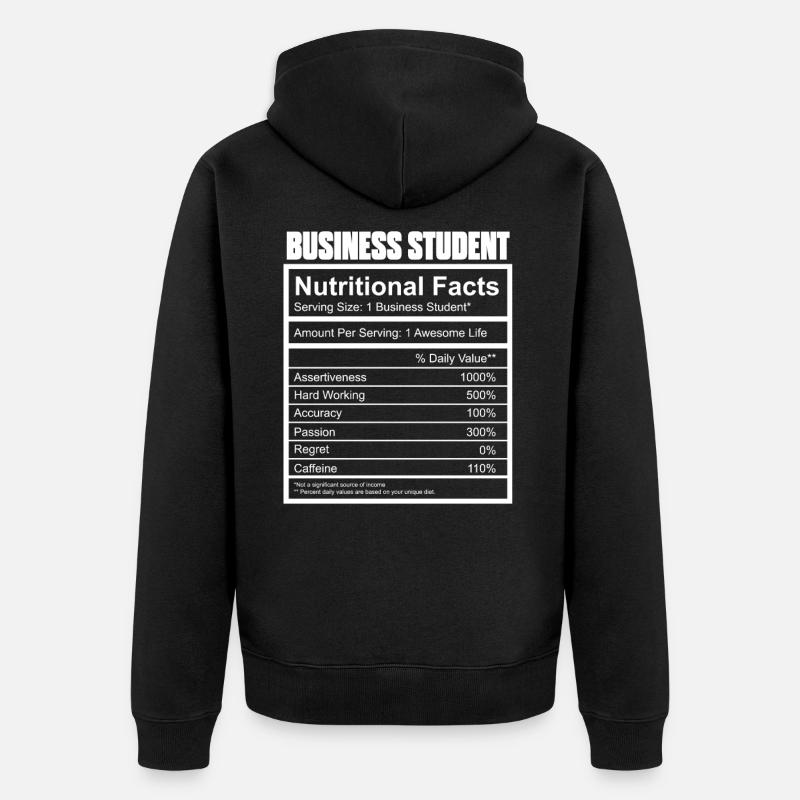 BWL Student - Unisex Premium Bio Zip Hoodie - Schwarz