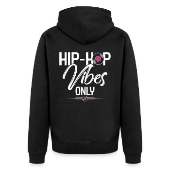 Hip hop - Veste à capuche bio Premium Unisexe - noir - Dos - Nico (187cm)