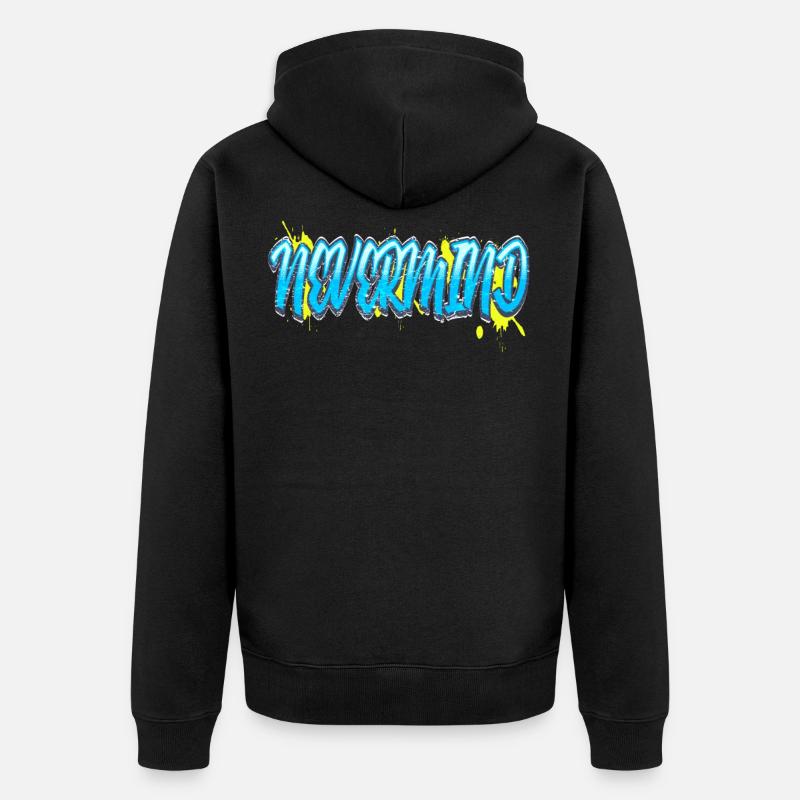 Graffiti - Unisex Premium Bio Zip Hoodie - Schwarz