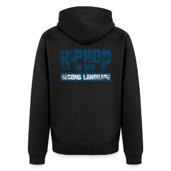 Hip hop - Veste à capuche bio Premium Unisexe - noir - Dos - Nico (187cm)
