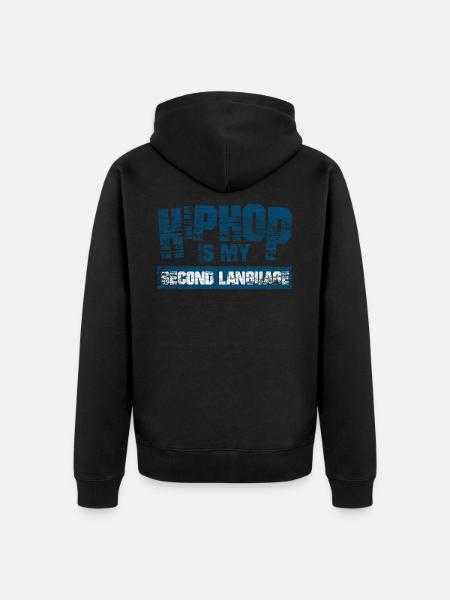 hip hop - Unisex Premium Organic Zip Hoodie - black