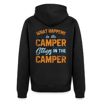 Camping-car - Veste à capuche bio Premium Unisexe - noir - Dos - Nico (187cm)