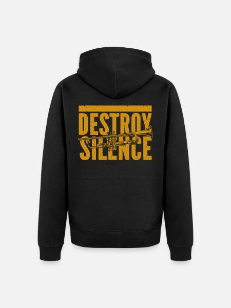 Trumpet - Unisex Premium Organic Zip Hoodie - black
