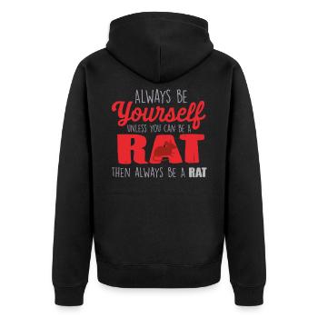 rat - Veste à capuche bio Premium Unisexe - noir - Dos - Nico (187cm)