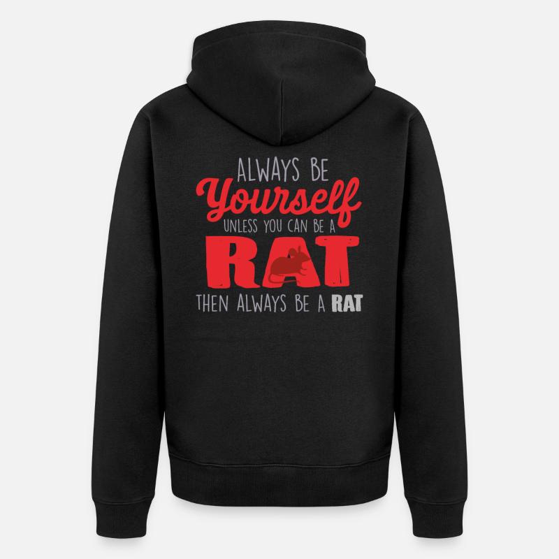 rat - Veste à capuche bio Premium Unisexe - noir