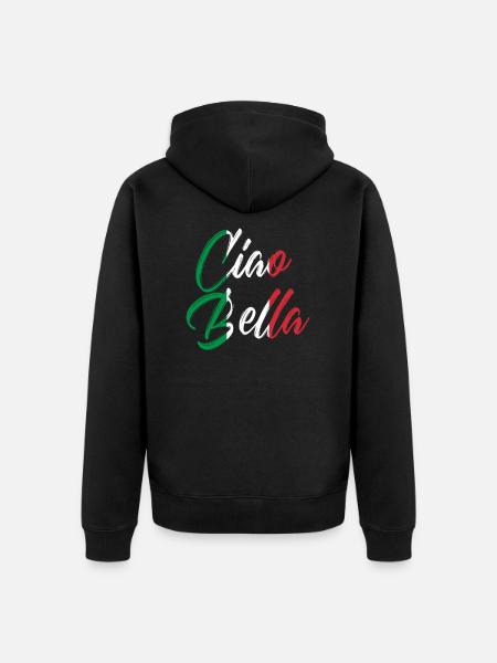 Italië - Uniseks Premium bio ziphoodie - zwart