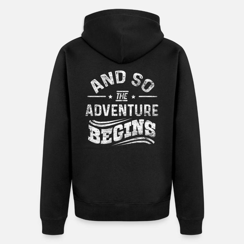 aventure - Veste à capuche bio Premium Unisexe - noir