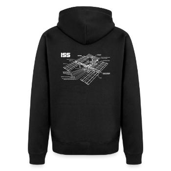 ISS International Space Station - Unisex Premium Organic Zip Hoodie - black - Back - Nico (187cm)