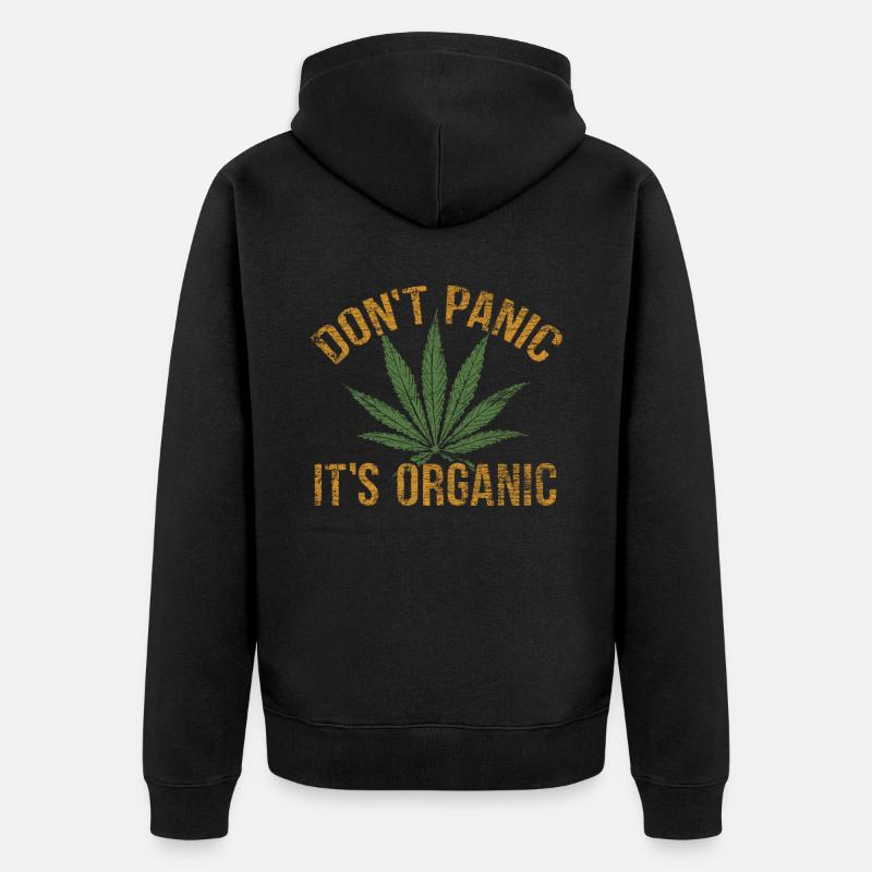 Cannabis - Unisex Premium Bio Zip Hoodie - Schwarz