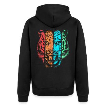 tigre - Veste à capuche bio Premium Unisexe - noir - Dos - Nico (187cm)
