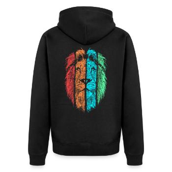 Lion - Veste à capuche bio Premium Unisexe - noir - Dos - Nico (187cm)