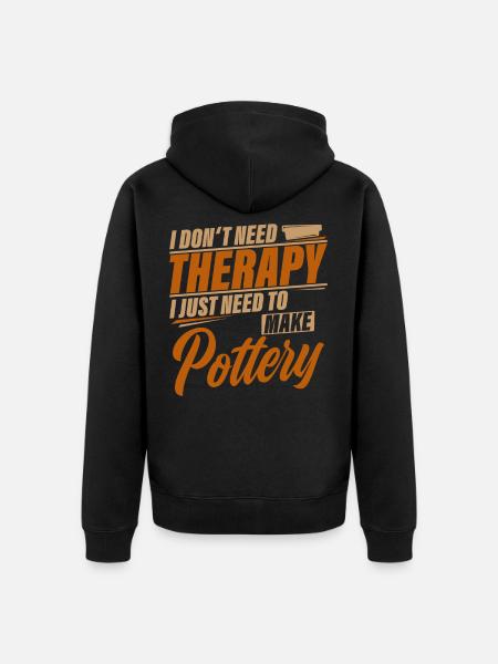do pottery - Unisex Premium Organic Zip Hoodie - black