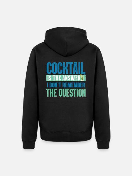 cocktails - Unisex Premium Organic Zip Hoodie - black