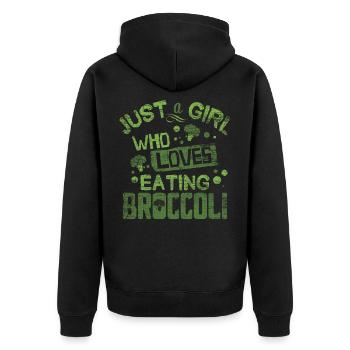 brocoli - Veste à capuche bio Premium Unisexe - noir - Dos - Nico (187cm)