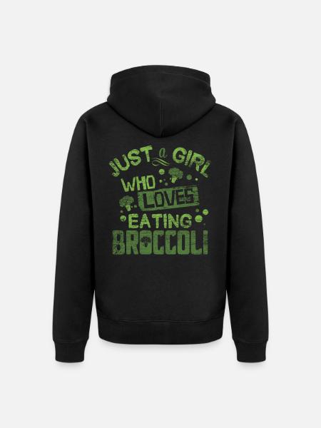 broccoli - Unisex Premium Organic Zip Hoodie - black