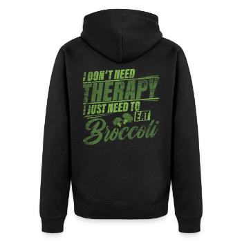 brocoli - Veste à capuche bio Premium Unisexe - noir - Dos - Nico (187cm)
