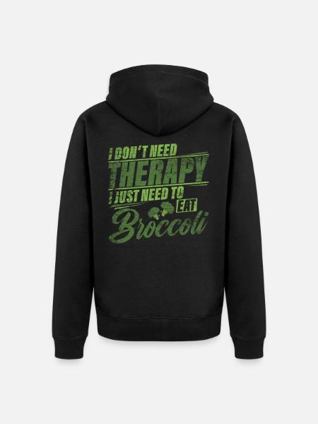 broccoli - Unisex Premium Organic Zip Hoodie - black