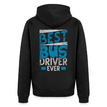 conducteur - Veste à capuche bio Premium Unisexe - noir - Dos - Nico (187cm)