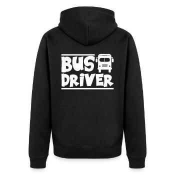 conducteur - Veste à capuche bio Premium Unisexe - noir - Dos - Nico (187cm)