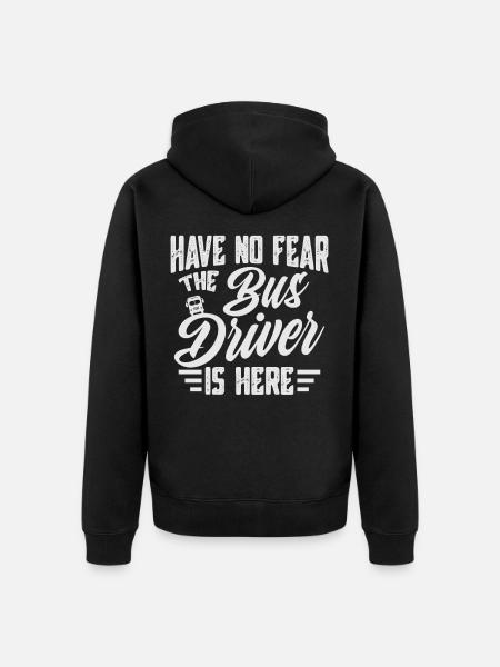 bus driver - Unisex Premium Organic Zip Hoodie - black