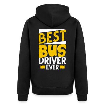 conducteur - Veste à capuche bio Premium Unisexe - noir - Dos - Nico (187cm)