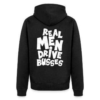 conducteur - Veste à capuche bio Premium Unisexe - noir - Dos - Nico (187cm)