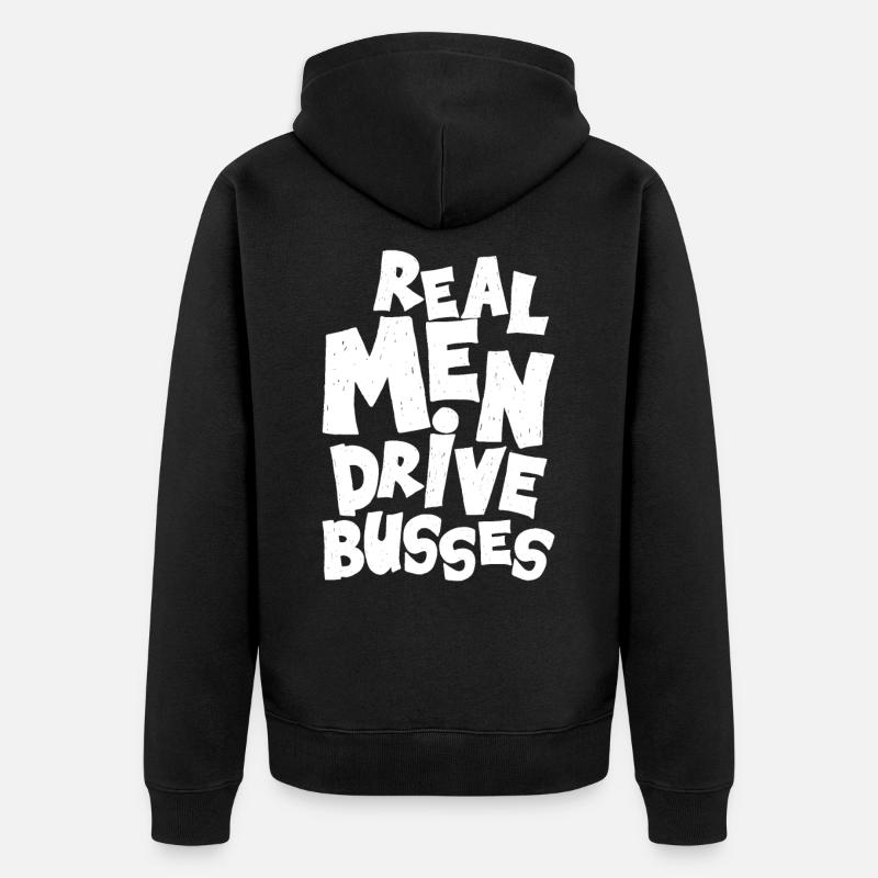 Busfahrer - Unisex Premium Bio Zip Hoodie - Schwarz
