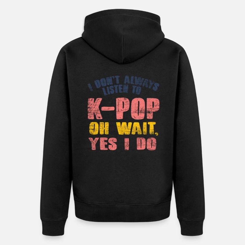 K-Pop - Unisex Premium Bio Zip Hoodie - Schwarz