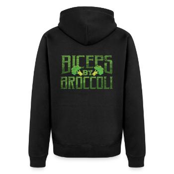brocoli - Veste à capuche bio Premium Unisexe - noir - Dos - Nico (187cm)